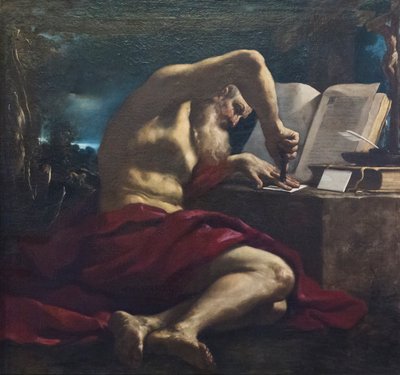 聖ルカ、グエルチーノとワークショップ 作： Guercino (1591 1666)