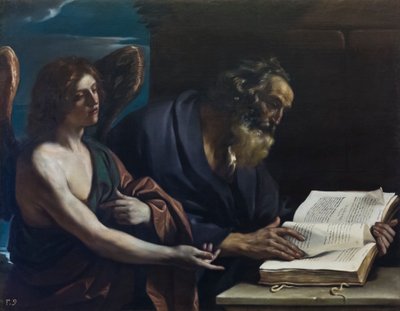 聖マタイと天使 作： Guercino (1591 1666)