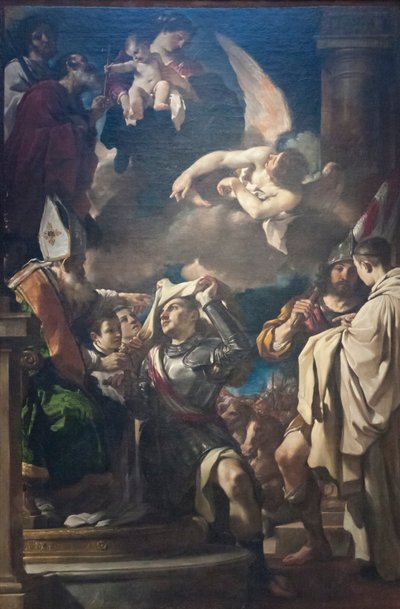 St William of Aquitaine vastaanottamassa kopun 作： Guercino (1591 1666)