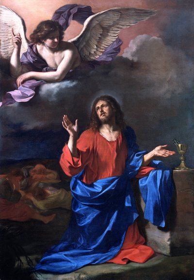 庭園の苦悩 作： Guercino (1591-1666)