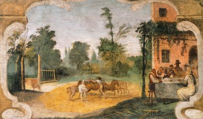 グェルチーノことジョヴァンニ・フランチェスコ・バルビエリ（1591-1666）の「脱穀」です。 作： Guercino
