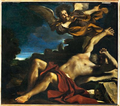 聖ジェロームのビジョン... 作： グエルチーノ (1591-1666)