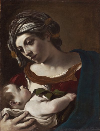 聖母子 作： Guercino (1591 1666)