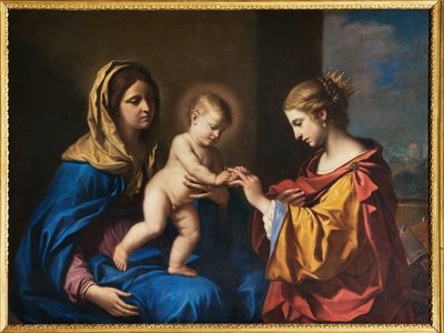 聖カタリナの神秘的な結婚 作： Guercino