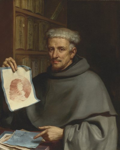 "Portrait du peintre Bonaventura Bisi" (Portrait of Fra Bonaventura Bisi (1601-1659) called Il Pittorino) Giovanni Francesco Barbieri dit Guercino ou le Guerchin (1591-1666) 17eme siecle コレクション・プライヴェート 作： Guercino