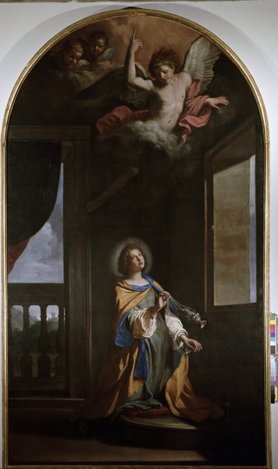 サン・パラッツァ - 油彩・キャンバス 作： Guercino