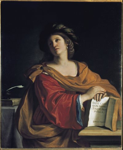サミアン・シビル（サモス島） - 油彩・キャンバス 作： Guercino
