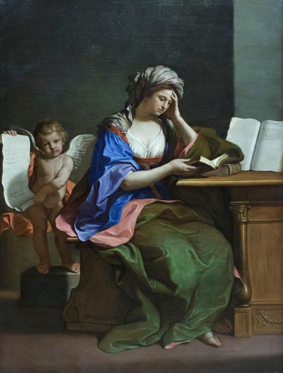サミアのシビルとプット 作： Guercino (1591 1666)