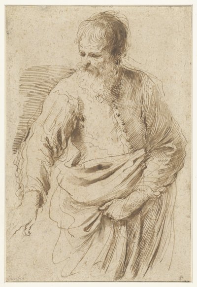 立っている老人 作： Guercino (attributed to)