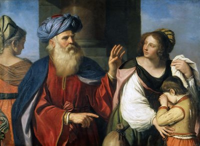ハガルとイシュマエルを追放するアブラハム、1657年。 作： Guercino