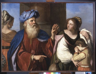 アブラハムはハガルとイシュマエルを拒否しました、1657 作： Guercino