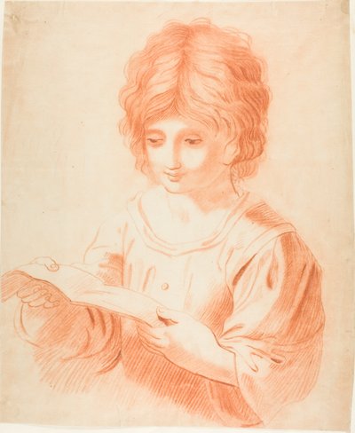 読書する少年 作： Guercino