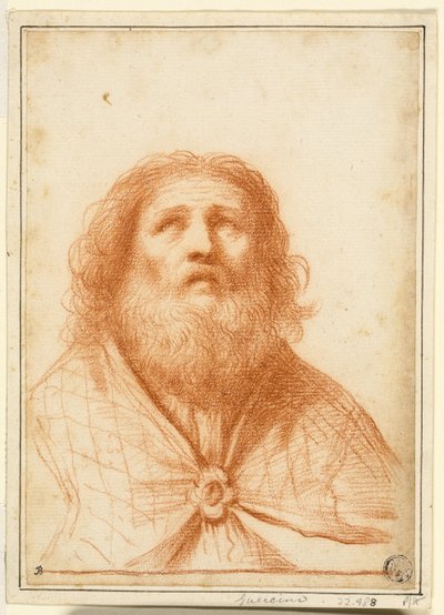 聖者または大祭司の胸像 作： Guercino