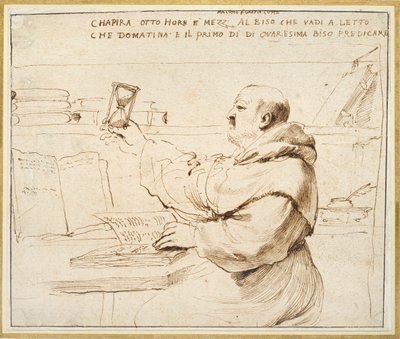 Fra Bonaventura Bisiの似顔絵、1655-1659 作： Guercino