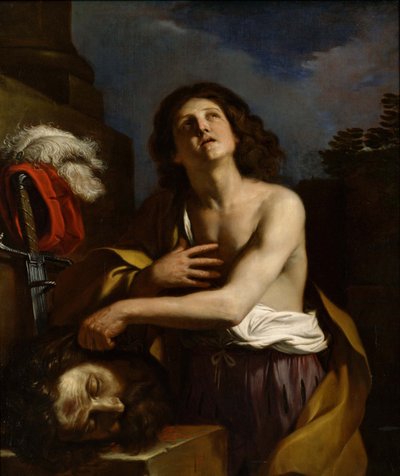 ゴリアテの頭を持つデビッド、c。 1650 作： Guercino