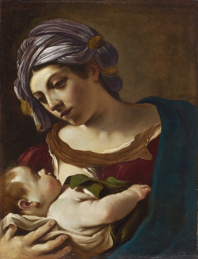 マドンナと子供 作： Guercino