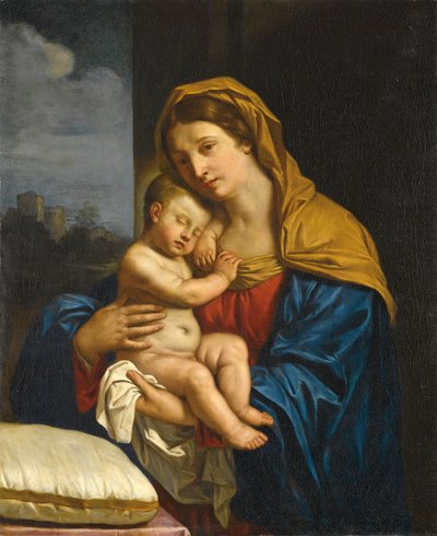マドンナと子供 作： Guercino