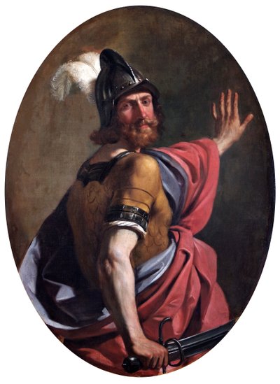 「戦士としての火星」、1630 作： Guercino