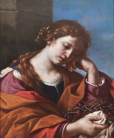 いばらの冠を持つマグダラのマリア、1632年。 作： Guercino