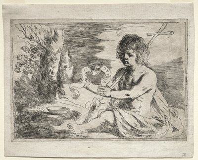 洗礼者聖ヨハネ 作： Guercino