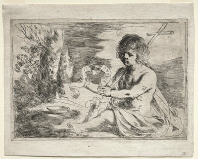 洗礼者聖ヨハネ、1650年代。 作： Guercino