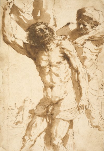 聖バーソロミューの殉教の研究、1635-36 作： Guercino