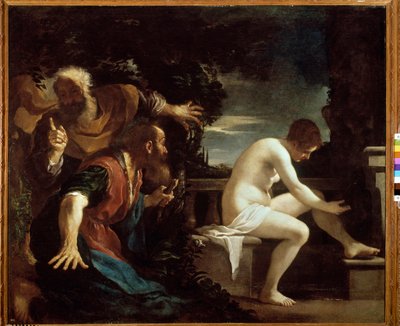 スザンヌと長老たちの絵画GiovanFrancesco Barbieri dit il Guercino 作： Guercino