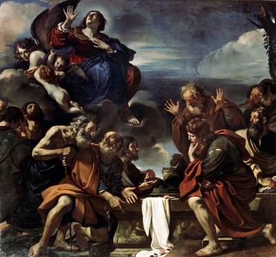 聖母マリアの被昇天、1623年。 作： Guercino