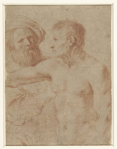2人の男性 作： Guercino