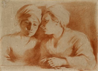 座っている 2 人の女性、17 世紀半ば 作： Guercino