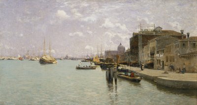 ヴェネツィアのジュデッカの朝 作： Guglielmo Ciardi