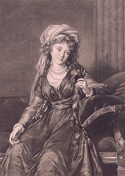 エカテリーナ・スカヴロンスカヤ伯爵夫人の肖像、ニー・フォン・エンゲルハルト 1761-1829、1791 作： Guglielmo Morghen