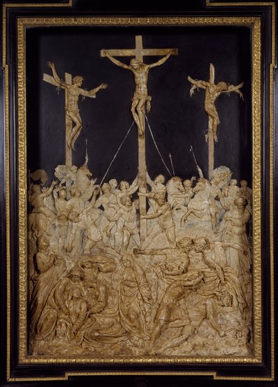 グリエルモ・デッラ・ポルタ（1515-1577）作とされる《磔刑》（蝋型レリーフ）、イタリア 作： Guglielmo della Porta