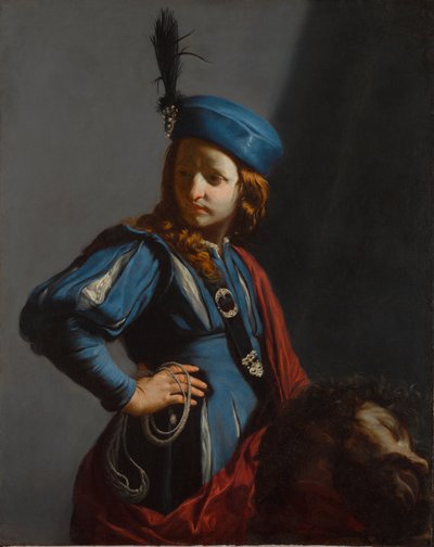 ゴリアテの頭を持つダビデ、1645-50年頃 作： Guido Cagnacci