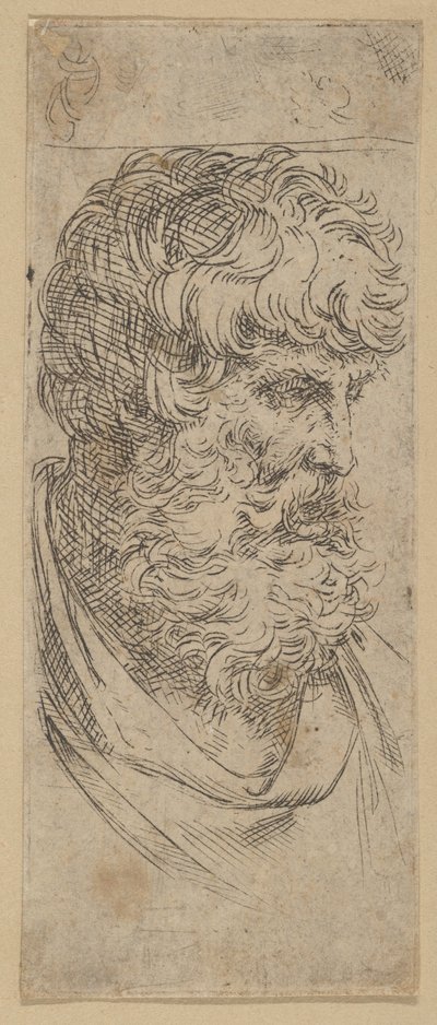 あごひげを生やした男の胸像、約。 1600-1640。 作： Guido Reni