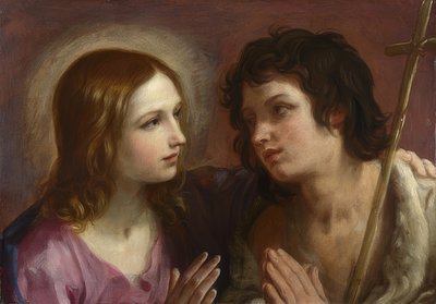 キリストは洗礼者ヨハネを抱擁します。 1640年頃 作： Guido Reni