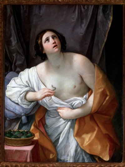 クレオパトラの自殺 - 油彩・キャンバス 作： Guido Reni
