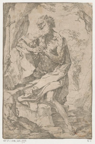 荒野の聖ヒエロニムス 作： Guido Reni