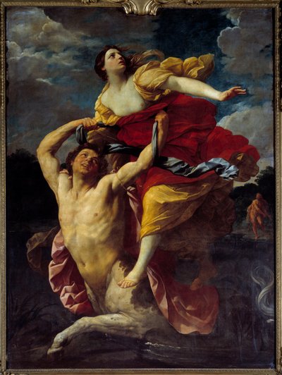 ケンタウロス・ネッソス（ネッソス）に連れ去られたデジャニアー 絵画：Guido Reni dit le Guide（1575-1642） 1620年 日の出。2,391,93 m 作： Guido Reni