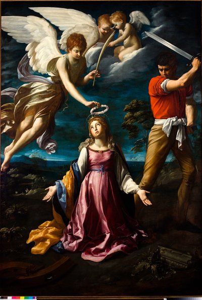 アレクサンドリアの聖カタリナの殉教 作： Guido Reni