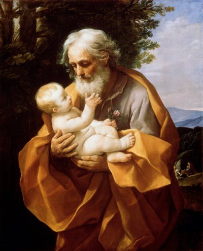 セントジョセフと幼児キリスト、1620年代。 作： Guido Reni