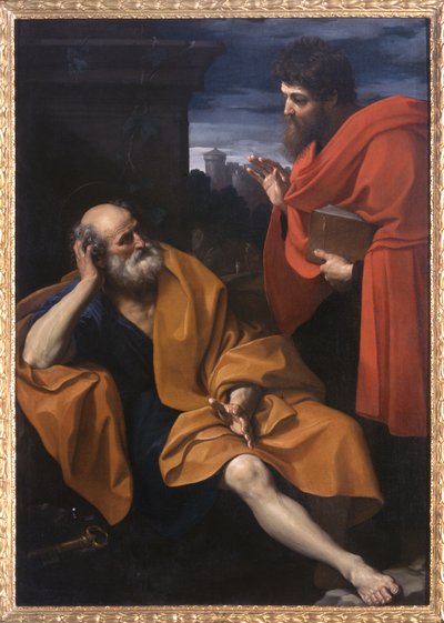 セントポールとセントピーターの悔い改め、1603-04 作： Guido Reni