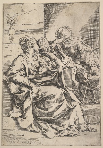 聖家族、ca。 1595-1600。 作： Guido Reni