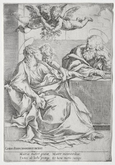 天使が二人いる聖家族 作： Guido Reni
