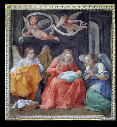 「カペラデルアンヌンシアータ」（受胎告知の章）1610からの聖母縫製 作： Guido Reni