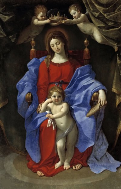 聖母子が即位した、1625年。 作： Guido Reni