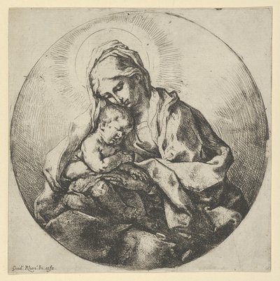 右手の指を隠して幼子キリストを抱く聖母、1600～1640年頃。 作： Guido Reni