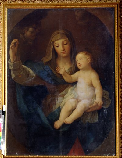 バージン・アンド・チャイルド（Virgin and child）。 グイド・レニ (1575-1642) の絵画。 キャンバスに油彩。 イタリアの芸術、バロック様式。 地方美術館、シンフェロポリ、ウクライナ 作： Guido Reni