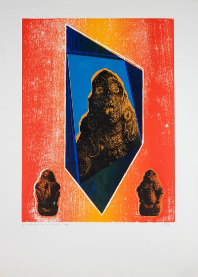 Invisible Room Nº9, White, 2019（木版画、シルクスクリーン） 作： Guilherme Pontes