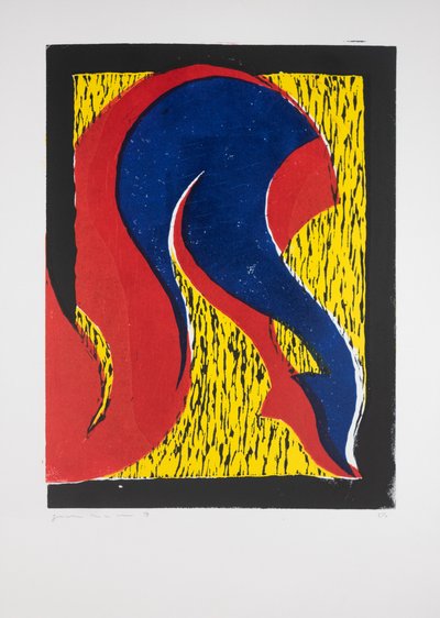 レッグス・クロスド Nº1, 2019 (リノカット) 作： Guilherme Pontes